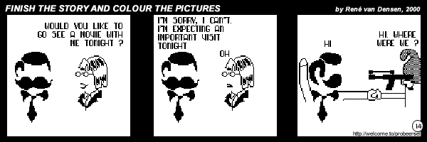 Finish The Story And Colour The Pictures - strip 14