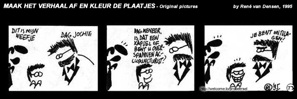 Finish The Story And Colour The Pictures - original strip 73